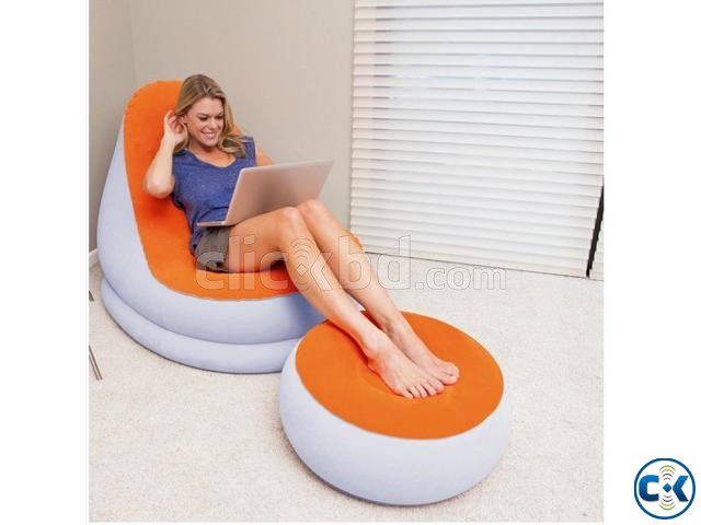 COLORFUL 2 IN 1 INFLATABLE SOFA large image 0