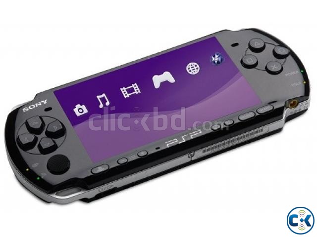 PSP 3004 black with 50 games large image 0