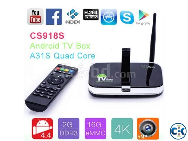Built in 5.0MP Camera 2G 16G Quad Core Android 4.4 TV Box large image 0