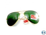 Golden Frame Forest Blue Shade Ray-Ban Sunglasses.