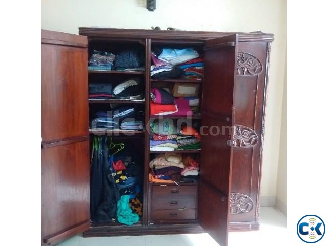 Wooden wardrobe or almirah - best quality shegun wood large image 0