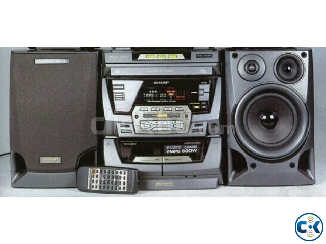 SHARP HiFi Karaoke system 2mic input CD cassette player large image 0