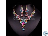 Gold Plated Rhinestone Party Jewelry Set