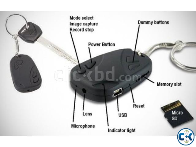 spy camera key ring large image 0