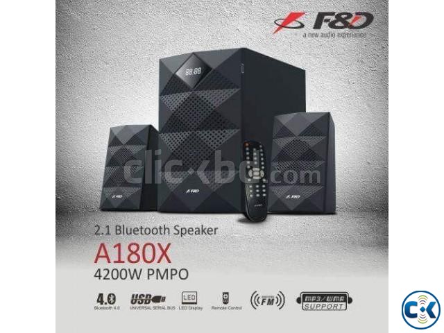 F D A180X Multimedia 2.1 Speaker Bluetooth USB FM Radio large image 0