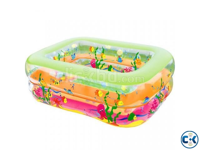 Original INFLATABLE BABY SWIMMING POOL With E-Pumper large image 0