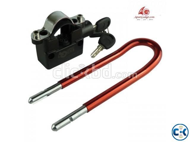 BIKE ALARM LOCK DOUBLE SHACKLE large image 0