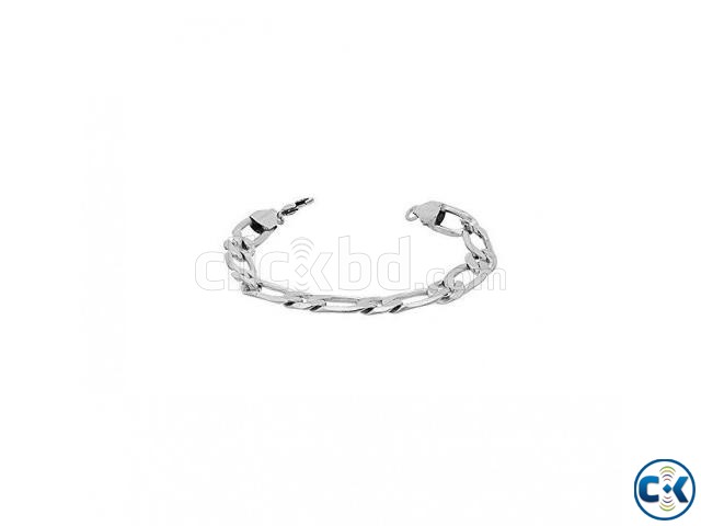 FACTORYWALA Stunning Silver Toned Interlink Bracelet large image 0