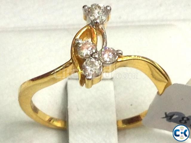 Diamond With Gold Ladies Ring large image 0