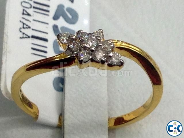 Diamond With Gold Ladies Ring large image 0