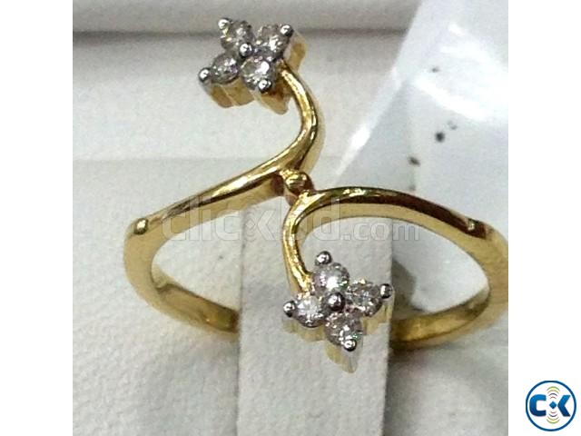 Diamond With Gold Ladies Ring large image 0
