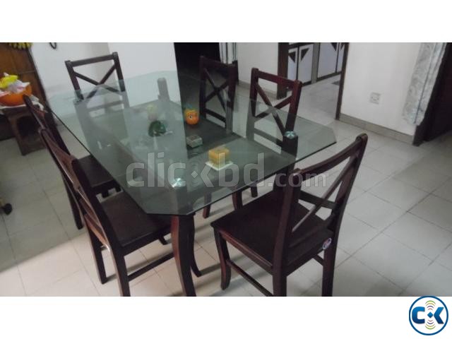Dining table with 6 chairs large image 0