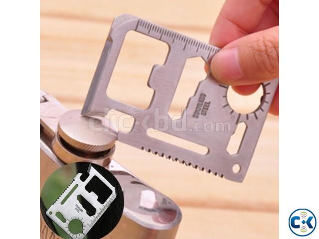 11 IN 1 CREDIT CARD SHAPE MILITARY TOOL large image 0