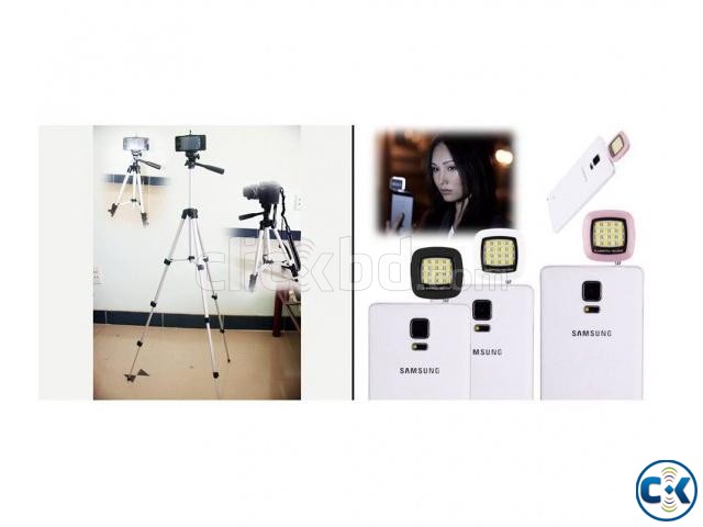 Stand and Mobile Stand 16 LED Selfie Flash Light large image 0