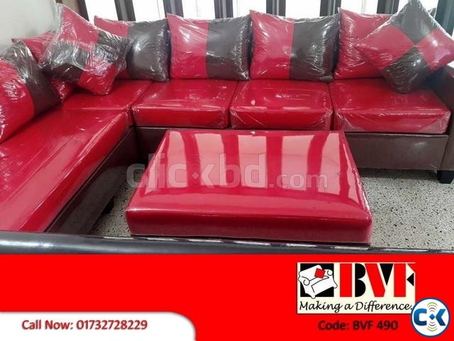 Nice looking L-shape sofa set large image 0