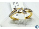 Diamond With Gold Ladies Ring