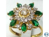 Diamond With Gold Ladies Ring