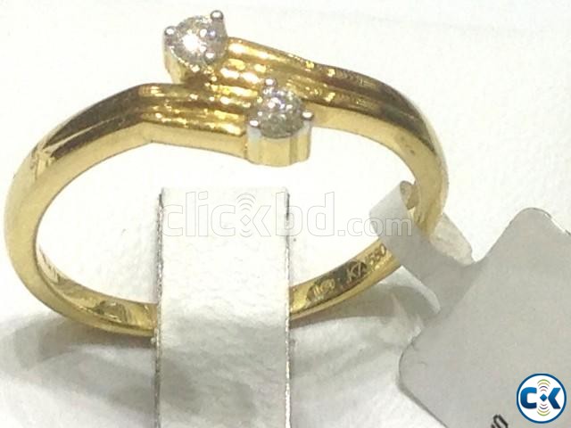 Diamond With Gold Ladies Ring large image 0