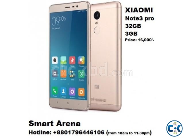 XIAOMI Note 3 pro 32gb 3gb Ram With Warranty large image 0