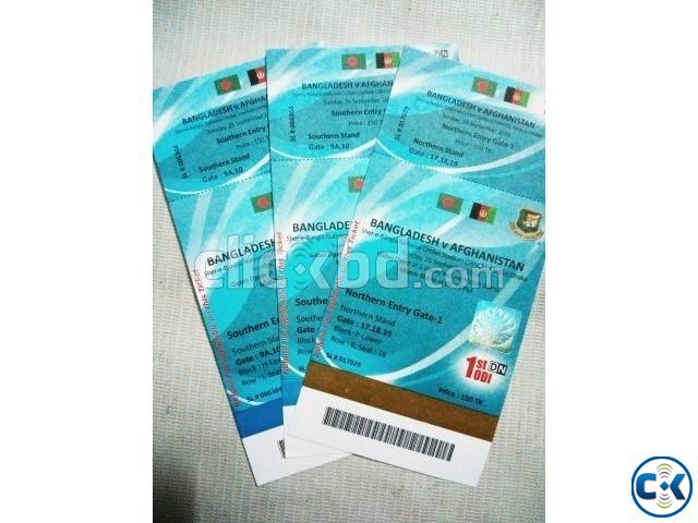 BAN Vs Afganistan 2nd 3rd ODI Match Ticket large image 0