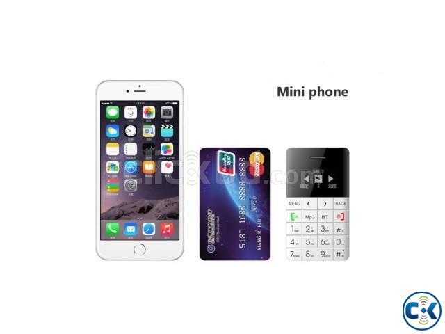 .Dual-Sim Aiek M4 keypad Touch Mini Credit Card Size PhonE large image 0