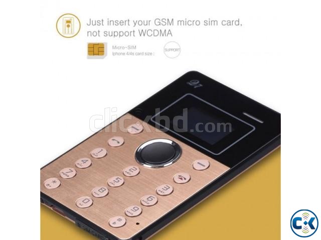 Aiek Q7 Mini Credit Card Size Mobile Phone large image 0