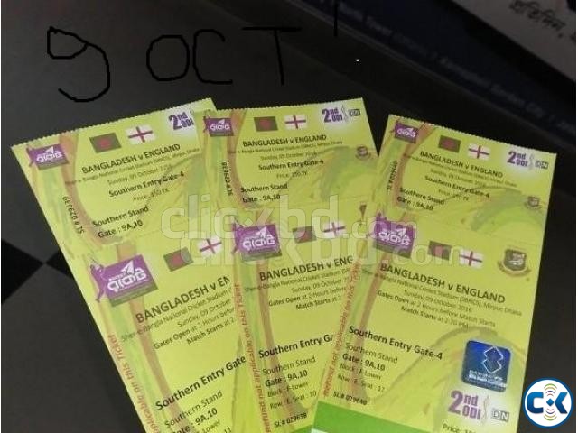 BD VS ENG 2ND ODI Southern GALLERY TICKET large image 0