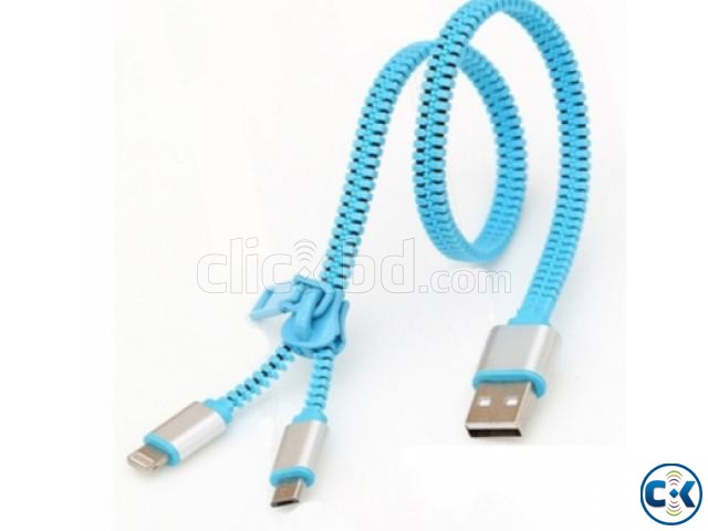 ZIPPER CHARGING CABLE MULTI COLOR large image 0