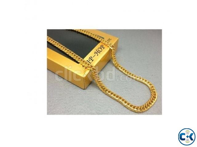 Gold Plated Men s Miami Cuban Link Curb Chain. large image 0