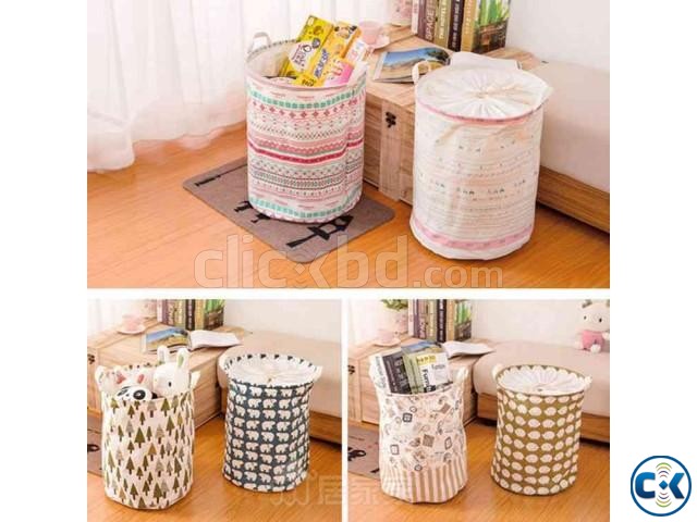 Original Foldable fluid fabric storage bag laundry basket large image 0