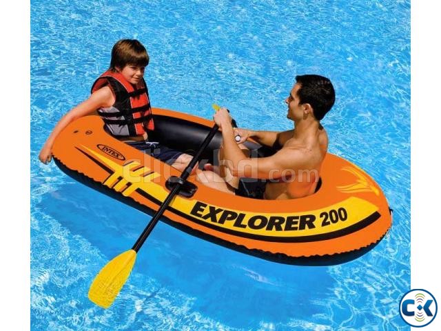 Intex Portable Travel Explorer Rubber Boat with French Oars large image 0