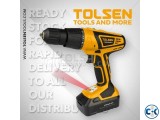 TOLSEN LI-ION CORDLESS DRILL.