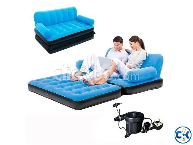 2 in 1 SINGLE INFLATABLE AIR SOFA BED large image 0