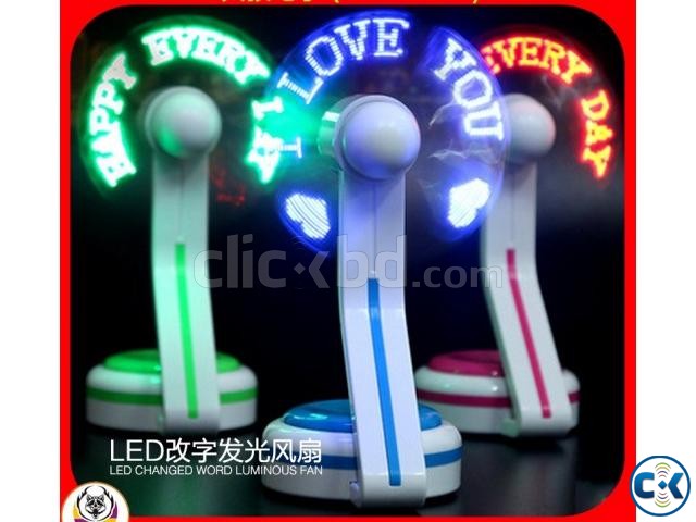 Custom Programmable usb Advertising led Text Fan large image 0