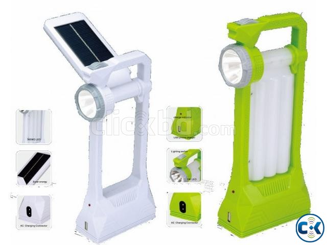 Solar Electric duel Chargeable Folding Table Lamp Torch large image 0