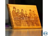 wooden sketch laser engrave giant