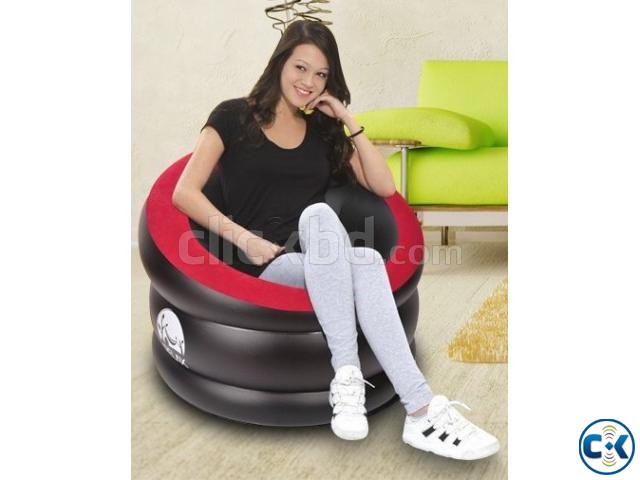 Portable Comfort Single Round Sofa FREE Pumper large image 0