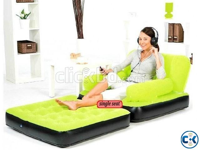 2 in 1 SINGLE INFLATABLE AIR SOFA BED large image 0