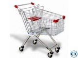 Supermarket 4 Wheel Metal Shopping Trolley in Bangladesh