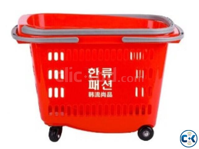 Plastic Basket System 4 Wheel Trolley in Bangladesh large image 0