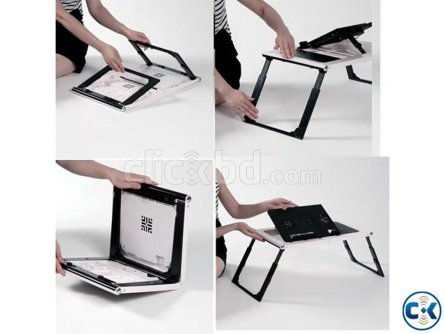 Portable Laptop Table With Fan large image 0