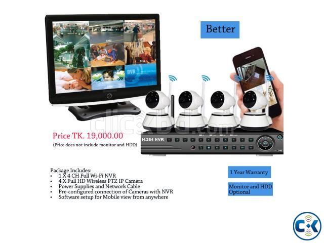 4 Pcs IP Camera Kit Full HD Wi-Fi  large image 0