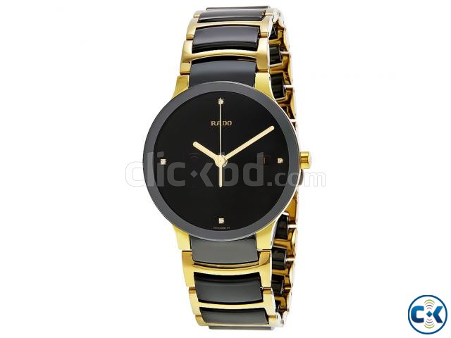 Rado Two Tone Chain Black Dialer large image 0