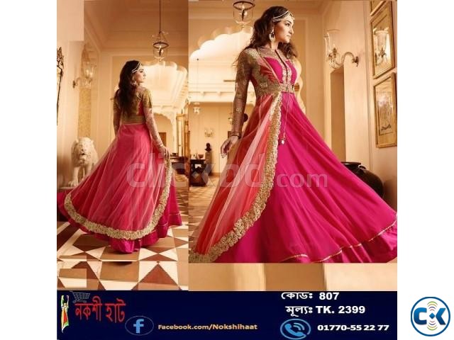 Indian Semi-Stitch Georgette Long Part Suits large image 0