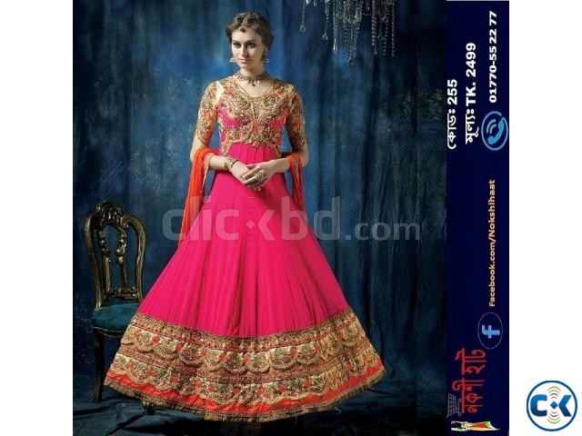Indian Semi-Stitch Georgette Long Part Suits large image 0