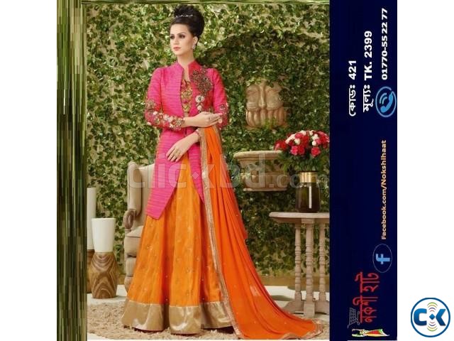 Indian Semi-Stitch Georgette Long Part Suits large image 0