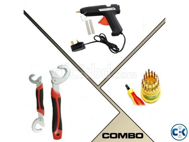 Combo of Snap Grip Tool Hot Melt Glue Gun 31 in 1 Tool large image 0