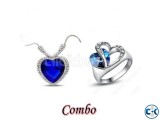 Heart shape Necklace and Heart Shape Finger Ring Combo