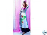 Unstitched Cotton Block Printed Salowar Kameez