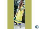 Unstitched Cotton Block Printed Salowar Kameez